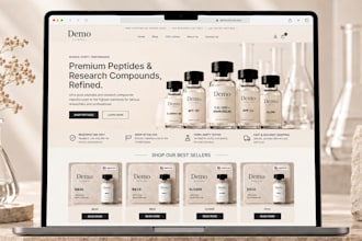 a responsive research peptide selling website in 3 days