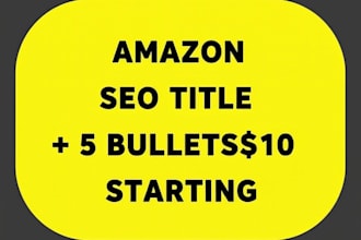 amazon SEO title and 5 bullet points to rank higher