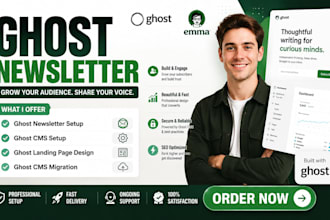 setup ghost newsletter ghost landing page SEO paid membership ghost cms