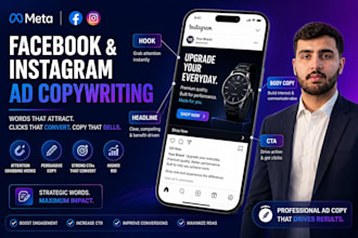 create high converting facebook and instagram ad copy and creatives