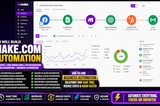 build make com automation ai agents CRM workflow API integration lead generation