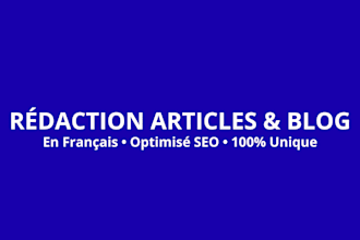 write high quality french articles and blog posts