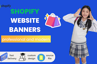 design custom shopify hero images and website banners