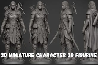 sculpt 3d miniature 3d character modeling 3d figurine tabletops for 3d printing