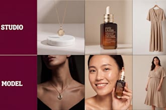 do ai product photography with model using ai image generator