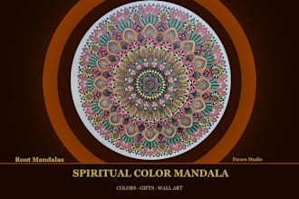 paint a handmade mandala with earthy colors