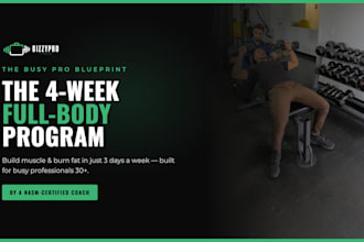create a 4 week workout plan for busy professionals