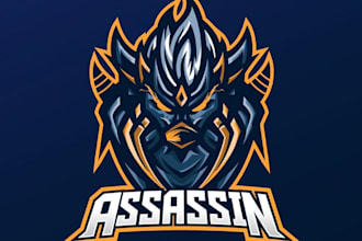 create wonderful assassin e sport mascot logo for your company