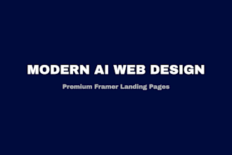 design and develop a modern framer landing page using ai