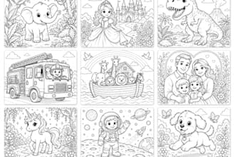 create amazing custom coloring book illustrations for kids