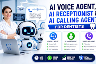 ai voice agent, ai receptionist ai calling agent for dentists and medical clinic