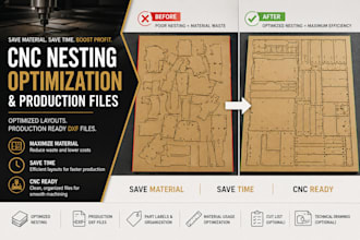 optimize cnc nesting layouts and prepare production ready files