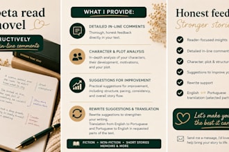 beta read your novel constructively with detailed comments