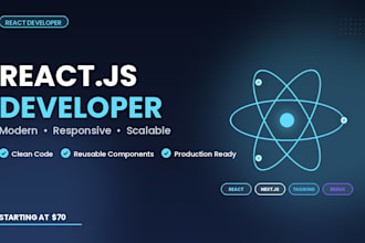 create a react js dashboard or landing page