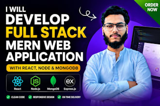 develop full stack mern web application with react node mongodb