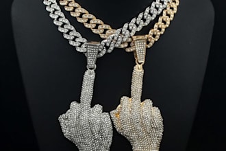 design hip hop jewelry, grillz and name pendant in 3d cad, pendant design