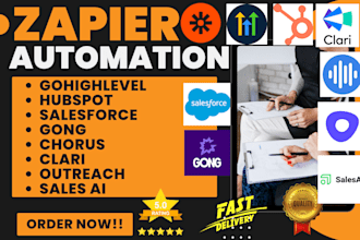 integrate zapier gohighlevel hubspot salesforce gong chorus clari outreach CRM
