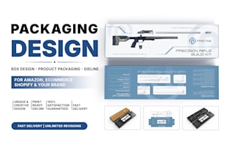 create professional box packaging design for amazon, shopify and ecommerce