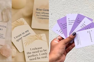 design christian affirmation card motivational card 3d box mockup card for etsy