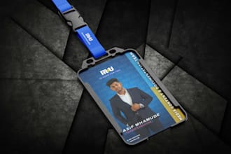 design id badge, name card for any company or platform