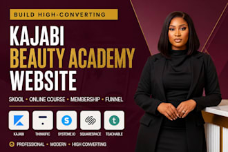 build kajabi beauty academy website skool online course membership funnel