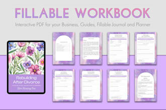 do fillable workbook design and interactive pdf