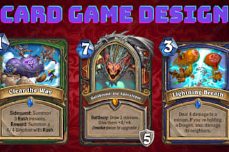 do trading card game art card game, board game design playing card game design