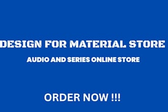 setup design material for audio and series store