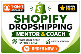 be your shopify dropshipping mentor, coach and 1 on 1 consultant