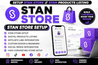 setup stan store and taplink for affiliate marketing