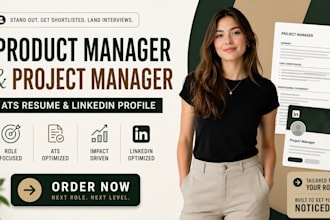 write a product manager and project manager ats resume and linkedin profile