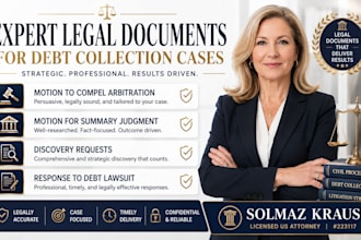 draft a motion to compel arbitration in your debt collection lawsuit