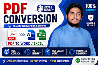 convert PDF documents to word or excel