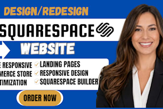 build squarespace website, redesign squarespace website