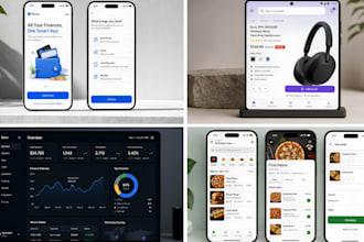 design mobile app UI UX app prototype wireframe clickable figma web app mockup