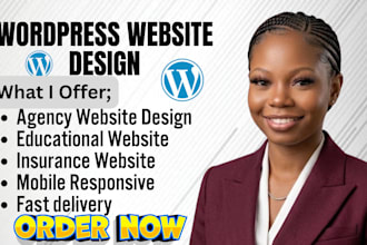 design educational institutions website on wordpress insurance agency website
