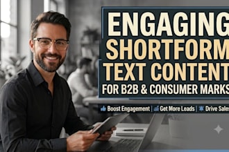 write engaging short form b2b text content