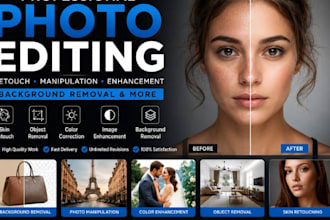 do photo editing, manipulation, enhancement, image retouch background removal