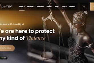 build wordpress law firm website, attorney legal website, notary lawyer website