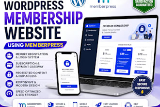 design wordpress membership website with memberpress