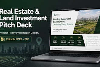 pitch deck design for real estate land investment  property development startup
