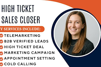 b2b sales representative high ticket sales closer salesperson appointment setter