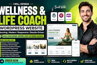 design wellness coach website life coach website health coach wordpress website
