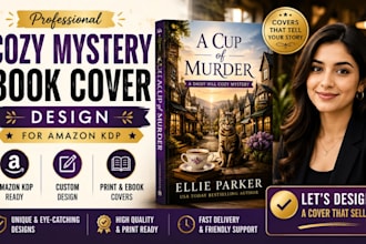 design a cozy mystery book cover for amazon KDP