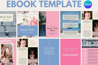 design canva online business guide, educational ebook, student workbook