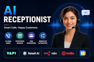 ai receptionist, vapi ai voice agent, retell ai and n8n automation