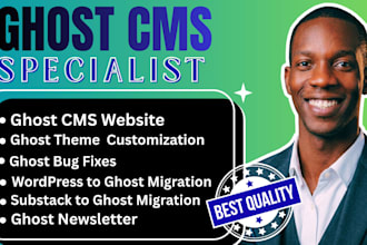 build ghost cms website customize ghost blog themes ghost cms newsletter setup