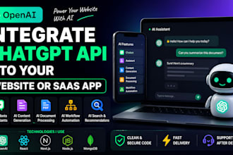 integrate openai chatgpt API into your website or saas app