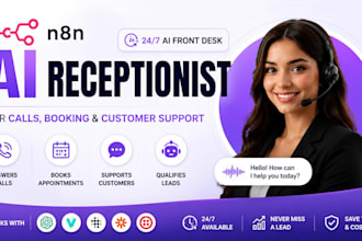 build custom n8n ai receptionist with voice ai and appointment booking, vapi ai