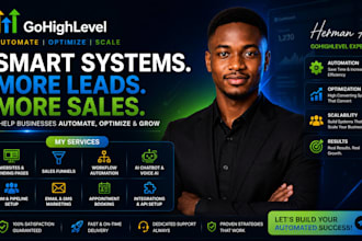 build gohighlevel websites, sales funnel, workflow automation, ai chatbot